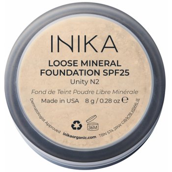 Inika Organic Přírodní sypký minerální pudrový make-up s SPF25 Unity 8 g