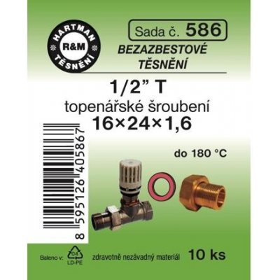 HARTMAN těsnění bezasbestové 1/2" T 16*24mm, sada č. 586 – Zboží Mobilmania