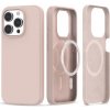 Pouzdro a kryt na mobilní telefon Tech-Protect Silicone MagSafe iPhone 15 Pro, růžové