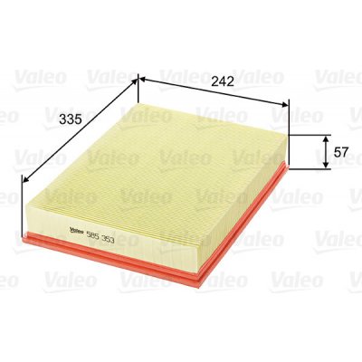 Vzduchový filtr VALEO 585353 – Zboží Mobilmania