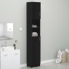 Koupelnový nábytek Nábytek XL Koupelnová skříňka černá 32 x 25,5 x 190 cm kompozitní dřevo