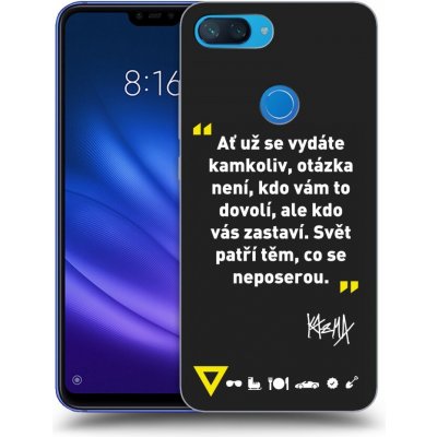 Pouzdro Picasee silikonové Xiaomi Mi 8 Lite - Kazma - SVĚT PATŘÍ TĚM, CO SE NEPOSEROU černé – Zbozi.Blesk.cz