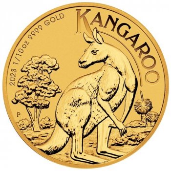 Perth Mint zlatá mince 15 AUD Australian Kangaroo Klokan rudý 1/10 oz