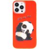 Pouzdro a kryt na mobilní telefon Apple Pouzdro AppleMix Apple iPhone 13 Pro Max - roztomilá panda - gumové - červené