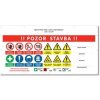 Piktogram POZOR STAVBA 2 bezpečnostní banner s logem firmy - 200x100 cm
