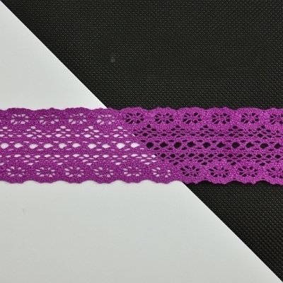 Prima-obchod Bavlněná krajka šíře 38 mm paličkovaná, barva Fuchsiová – Hledejceny.cz