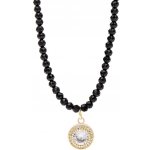 Biju Černé korále se zirkonovým přívěskem 2399-1 3002399-1 – Zboží Dáma