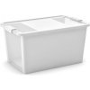 Úložný box KIS Bi box L 40 litrů kombinace průhledná/bílá barva