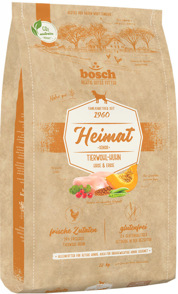 Bosch Heimat Senior kuře žijící v dobrých životních podmínkách 2 x 12 kg