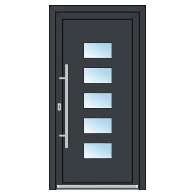 OknaDvereNaMiru.cz Vchodové plastové dveře STYL 1482 antracit 90 x 210 cm – Hledejceny.cz