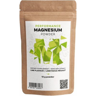 BrainMax Performance Magnesium Powder, hořčík bisglycinát v prášku, 12 g, 2 dávky Limetka – Zboží Mobilmania