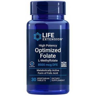 Life Extension High Potency Optimized Folate L-Methyfolate 8500 mcg DFE 30 tablet – Hledejceny.cz