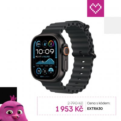 Apple Watch 49mm černý Oceánský řemínek - provedení z černého titanu MYPD3ZM/A – Sleviste.cz