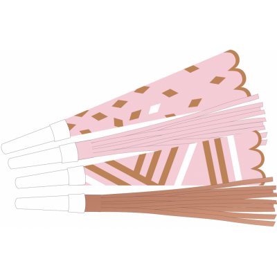 Amscan Frkačky “Rose Gold Birthday” 22,5 cm 8 ks – Zboží Mobilmania