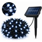 Aga Solární světelný řetěz 100 LED Studená bílá – Hledejceny.cz