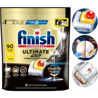 Finish Powerball Ultimate Plus All in1 Kapsle do myčky Citron 90 ks – Sleviste.cz