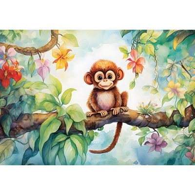 Postershop Fototapeta vliesová For Children Animals Monkey, rozměry 152,5x104 cm – Zboží Mobilmania
