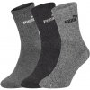 Puma 3 Pack Crew Socks Mens Anthracite/Grey