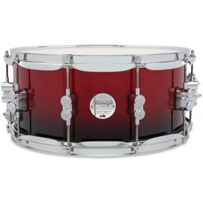 PDP 14" x 6,5" Concept Maple Red to Black Fade Lacquer – Zboží Dáma