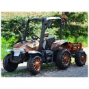 Mamido dětský elektrický traktor s přívěsem 24V Blast 2x200W červená