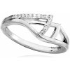Prsteny Silver Cat Stříbrný prsten s čirými zirkony SC370