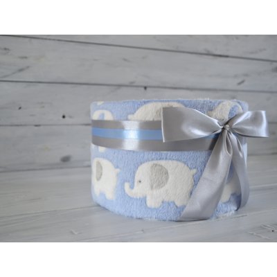 dortNEdort Plenkový dort s různými vzory dek Sloníci modrý deka – Zbozi.Blesk.cz