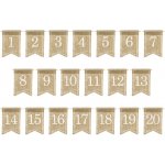 PartyDeco Sada jutových číslic 1 až 20 – Zboží Dáma
