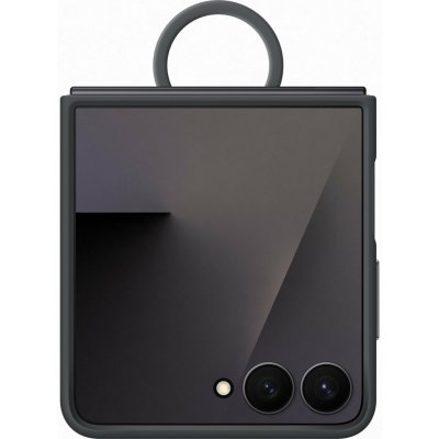 Samsung Z Flip7 Silikonový kryt s držákem na prst černý EF-PF766TBEGWW – Sleviste.cz
