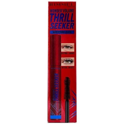 Rimmel Wonder'Volume Thrill Seeker Mascara Waterproof Black Řasenka pro objem a délku řas 8 ml – Hledejceny.cz