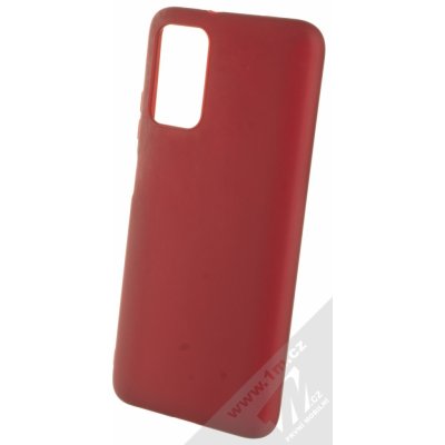 Pouzdro 1Mcz Matt TPU ochranné silikonové Xiaomi Redmi 9T Poco M3 tmavě červené