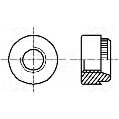 BOSSARD B2.5X0.5X1.6/BN197 Matice k zanýtování; kulatá; M2,5; ocel; Povlak: zinek; BN 197 – Sleviste.cz