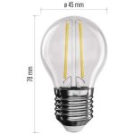 Emos LED žárovka Filament Mini Globe E27 1,8 W 25 W 250 lm neutrální bílá – Zboží Živě