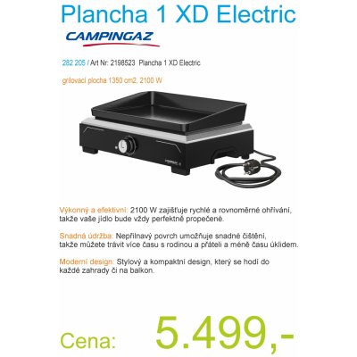 Campingaz 2198523 Plancha 1 XD Electric – Zboží Mobilmania