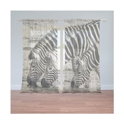 Sablio Záclony Zebry u vody: 2ks 150x250cm – Hledejceny.cz