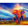 Malování podle čísla Malování podle čísel Sloní stádo