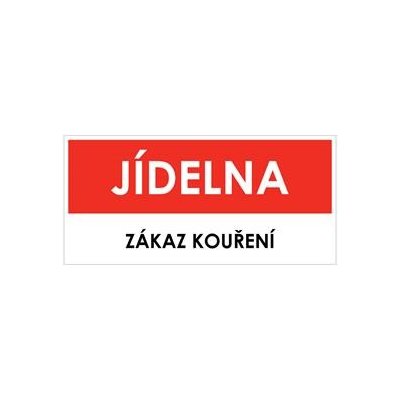 JÍDELNA, červená, plast 1 mm 190x90 mm – Sleviste.cz