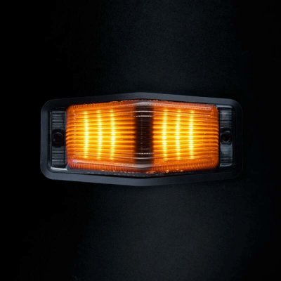 Strands Double burner IZE LED BLACK BULLET, s pozičním a výstražným světlem, 10-32V, ECE R10, R148- bílý a oranžový | Zboží Auto