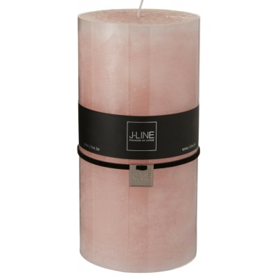Válcová světle růžová svíčka XXL - 10*10*20 cm - J-Line by Jolipa – Hledejceny.cz