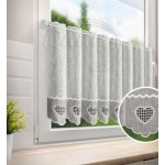 Záclona SRDÍČKA šedobéžové - 70 cm – Hledejceny.cz