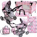 Doris set 3v1 růžový s přenosnou taškou a lůžkem – Zboží Mobilmania