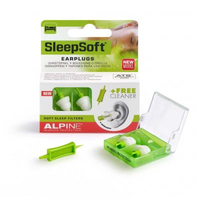 Alpine SleepSoft Špunty do uší na spaní 3+1 pár