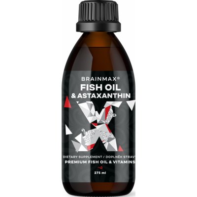 BrainMax Fish Oil & Astaxanthin, Super Omega 3, 3000 mg DHA a EPA, 275 ml – Hledejceny.cz