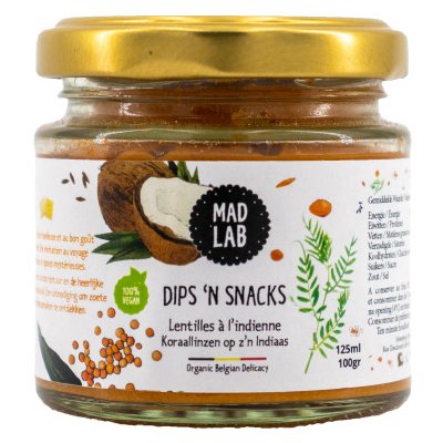 Mad lab bio dip a pomazánka s čočkou na indický způsob 150 g – Zboží Mobilmania