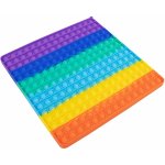 Pop It Rainbow antistresová hračka čtverec Jumbo XXL 30 cm