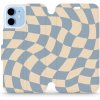 Pouzdro a kryt na mobilní telefon Apple Mobiwear - Apple iPhone 12 Mini - VA59S Modrá a béžová šachovnice