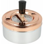 KRCZ Cigaretový popelník kovový otočný Chrome/Bronze 11cm – Zboží Dáma