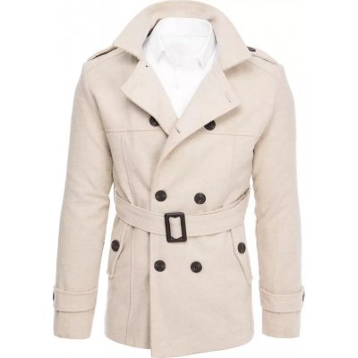 Pánský dvouřadý elegantní kabát Marco cx0420 bílá – Zboží Mobilmania