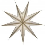 House Doctor Dekorativní papírová hvězda 9 Point Champagne Ø 45 cm, krémová barva, papír – Hledejceny.cz