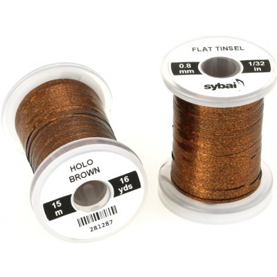 Sybai Plochá Lametka Flat Tinsel Brown 0,8 mm – Zboží Mobilmania