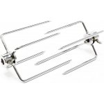 BBQ 2x Grilovací čtyř-bodec na rožeň wiltec Ø 5-11mm, chromovaná ocel – Zboží Dáma